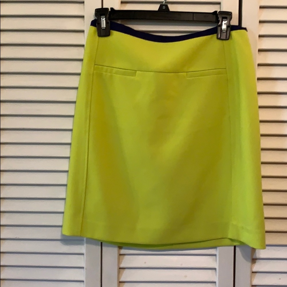 Ann Taylor LOFT Lime colored Skirt